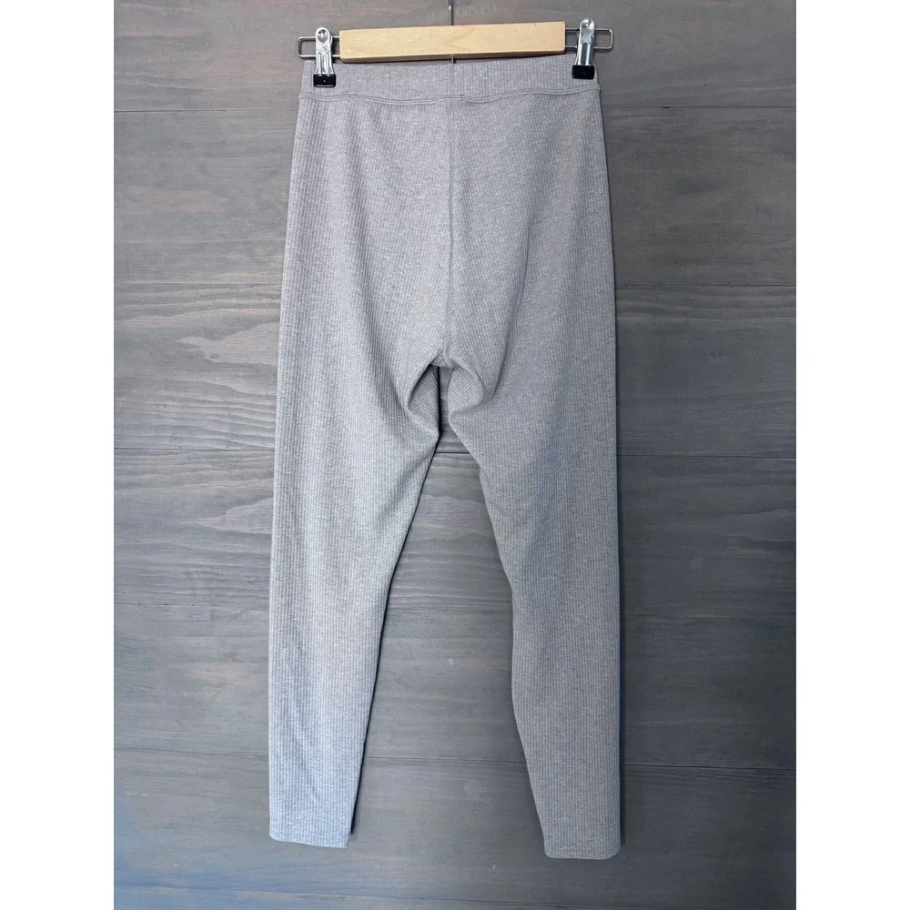 Alo Ribbed High-Waist 7/8‎ Blissful Legging Athletic Gray Size Small